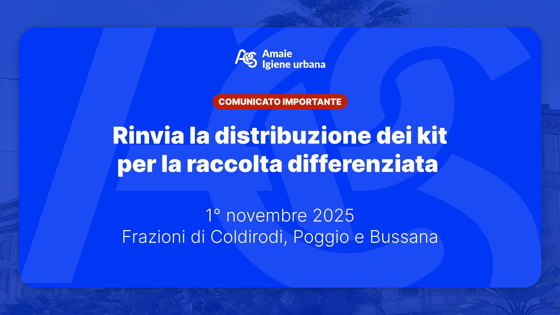 Sanremo, nuove date per i kit raccolta differenziata