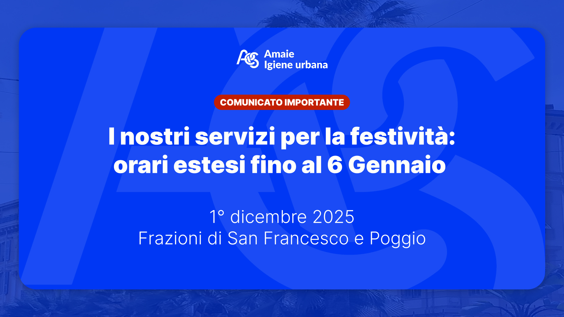 Amaie prolonge les horaires des Ecopoints pour le mois de décembre
