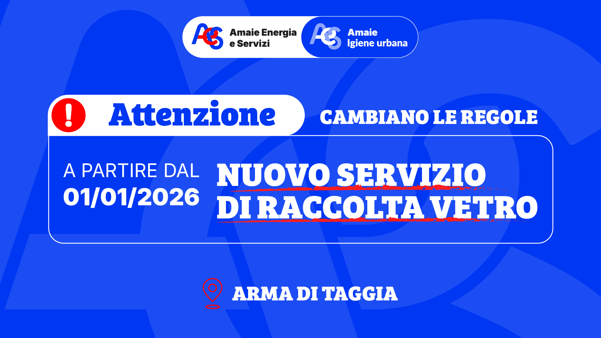 Collecte monomatière du verre à Arma di Taggia